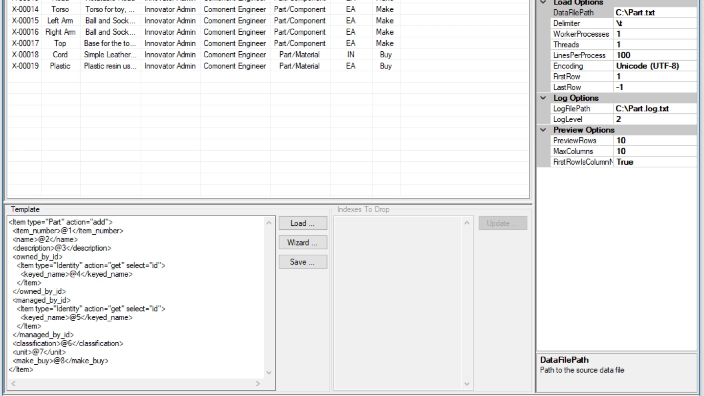 Description of Visual Batch Loader - Aras Docs