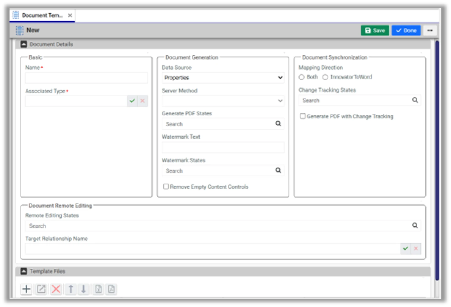 Document Generator Template Configurations - Aras Docs