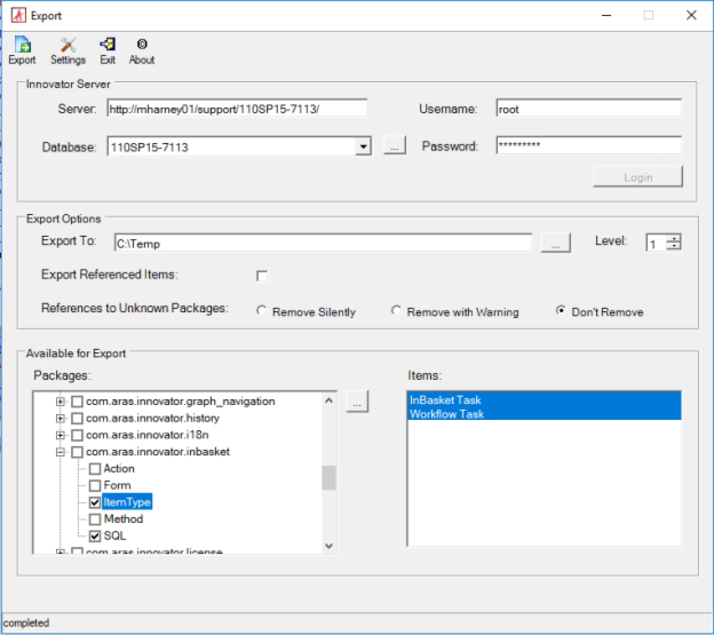Creating an Import Package to add a Column - Aras Docs