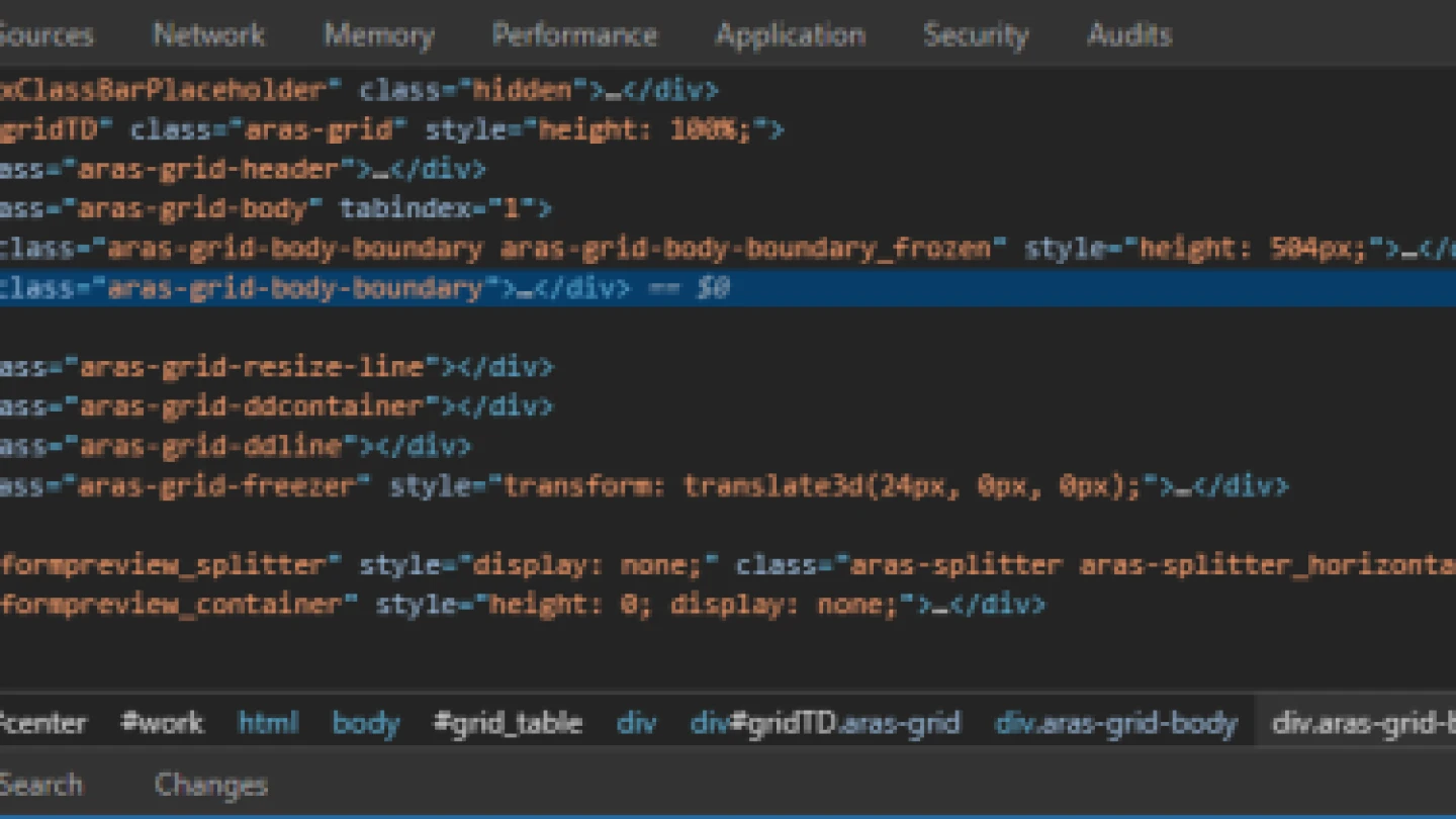 Debugging Client-side Methods - Aras Docs