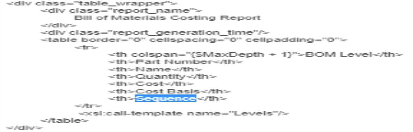 Examples of Custom BOM Reports - Aras Docs
